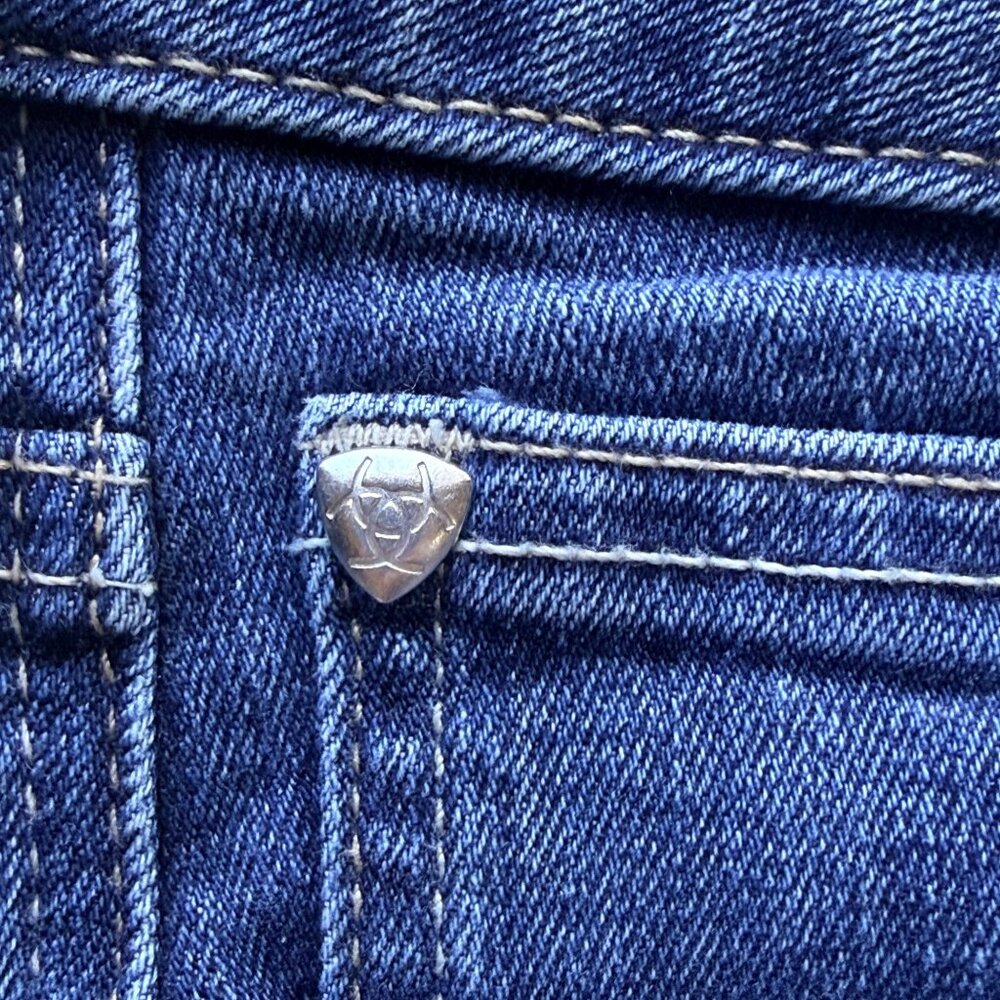 Ariat R.E.A.L Abby Womens 30 Blue Denim Straight Jeans Classic Fit Western Style - Picture 13 of 13